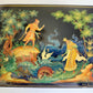 RUSSIAN PALEKH SCHOOL HAND PAINTED LACQUER BOX TSAR GVIDON vintage HIGH QUALITY