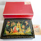 RUSSIAN PALEKH SCHOOL LACQUER BOX RUSLAN AND LUDMILA vintage MUSEUM QUALITY 1985