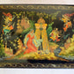 RUSSIAN PALEKH SCHOOL LACQUER BOX RUSLAN AND LUDMILA vintage MUSEUM QUALITY 1985