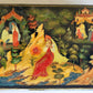 RUSSIAN PALEKH SCHOOL LACQUER BOX SCARLET FLOWER vintage 1985 hand painted