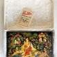 RUSSIAN PALEKH SCHOOL LACQUER BOX SCARLET FLOWER vintage 1985 hand painted
