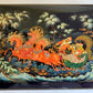 RUSSIAN PALEKH SCHOOL MUSEUM QUALITY LACQUER BOX TROIKA vintage 1985 HANDPAINTED