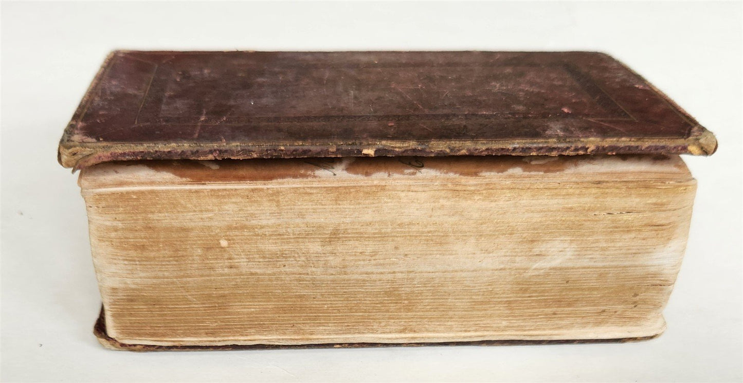 1837 BIBLE in ENGLISH antique MIDDLETOWN CT. Americana NAMED BINDING