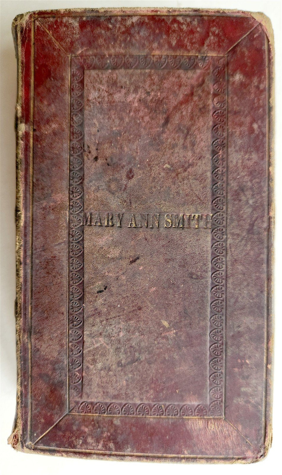 1837 BIBLE in ENGLISH antique MIDDLETOWN CT. Americana NAMED BINDING