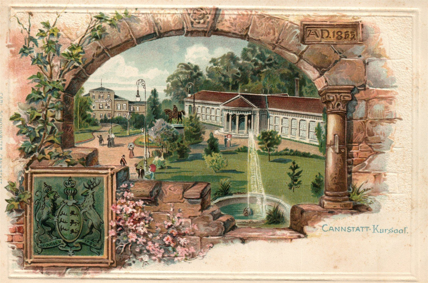 GERMANY CANNSTATT KURSAAL ANTIQUE POSTCARD