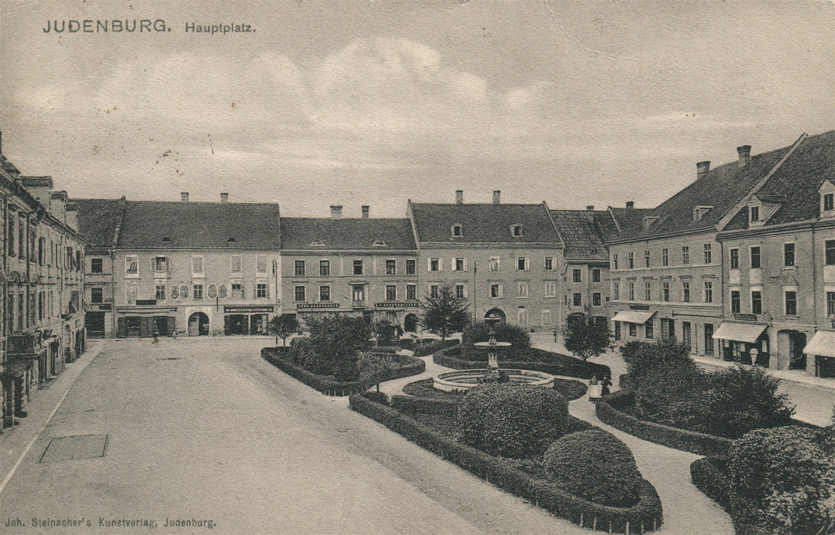 AUSTRIA JUDENBURG HAUPTPLATZ ANTIQUE POSTCARD