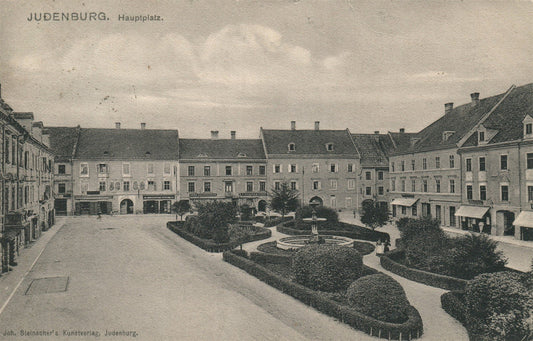 AUSTRIA JUDENBURG HAUPTPLATZ ANTIQUE POSTCARD