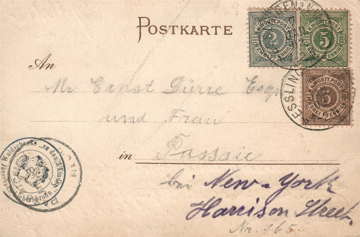 GERMANY KURHAUSANLAGE JAGERHAUS-ESSLINGEN ANTIQUE POSTCARD