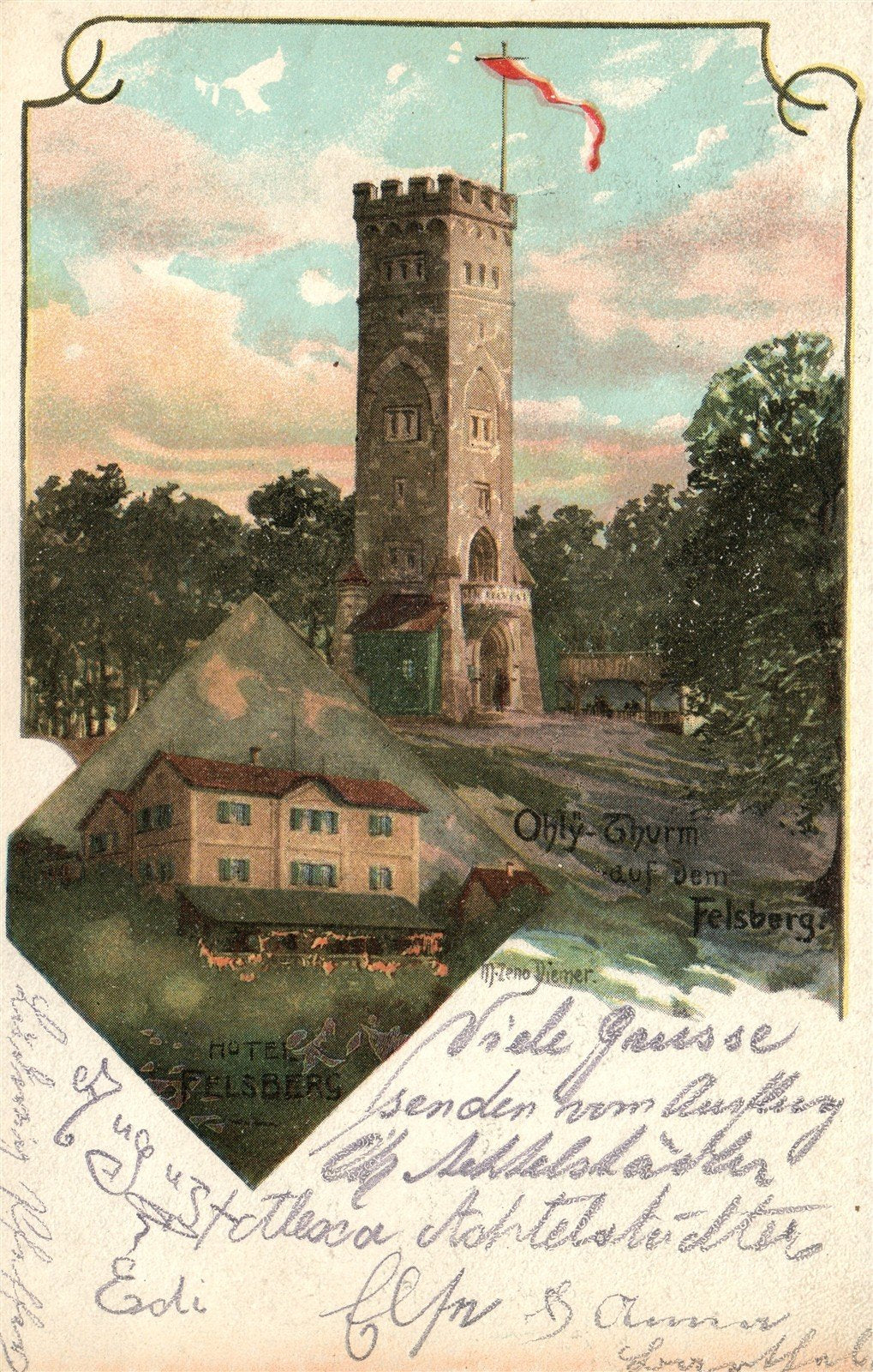 GERMANY FELSBERG ANTIQUE POSTCARD