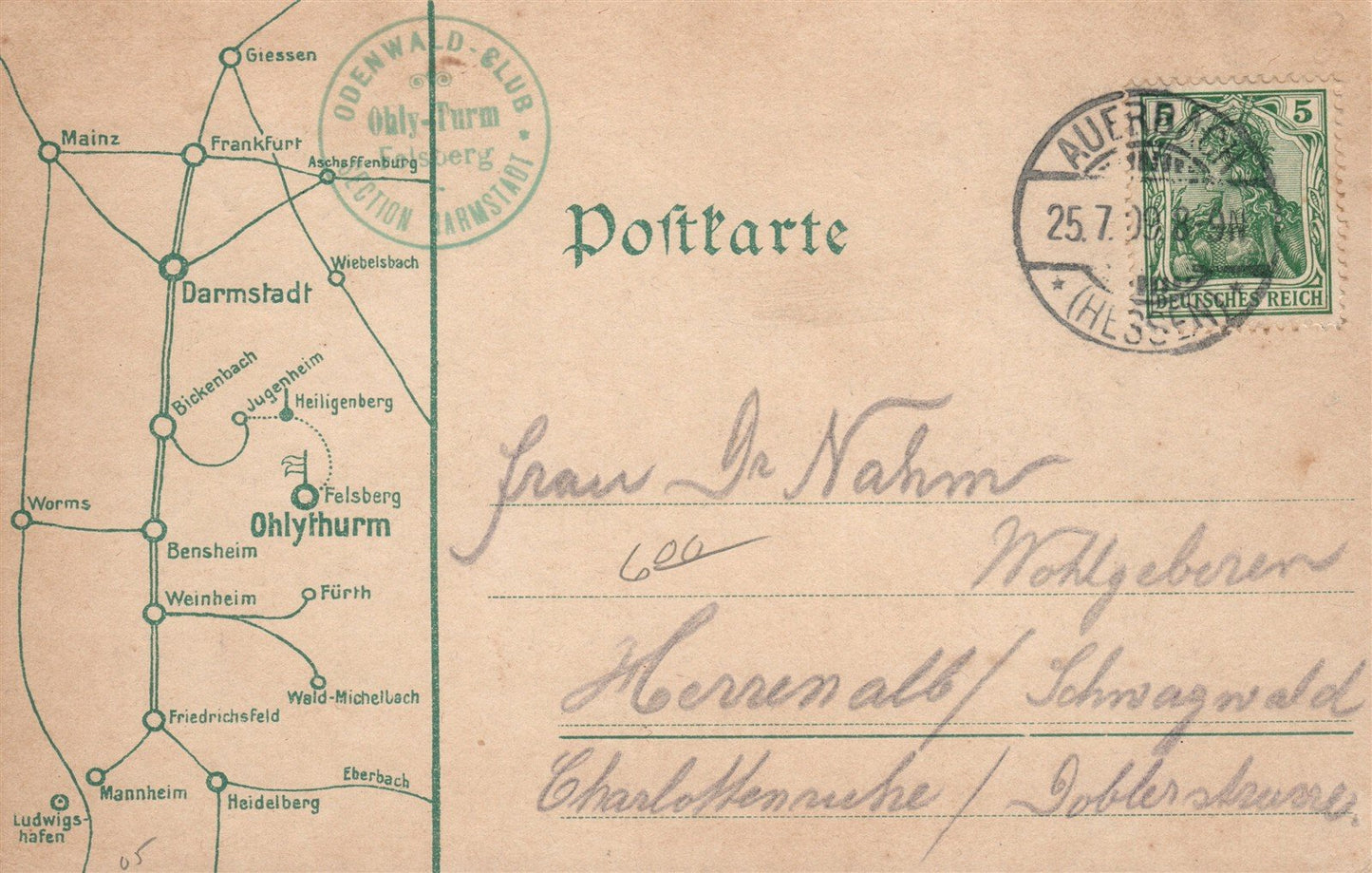 GERMANY FELSBERG ANTIQUE POSTCARD