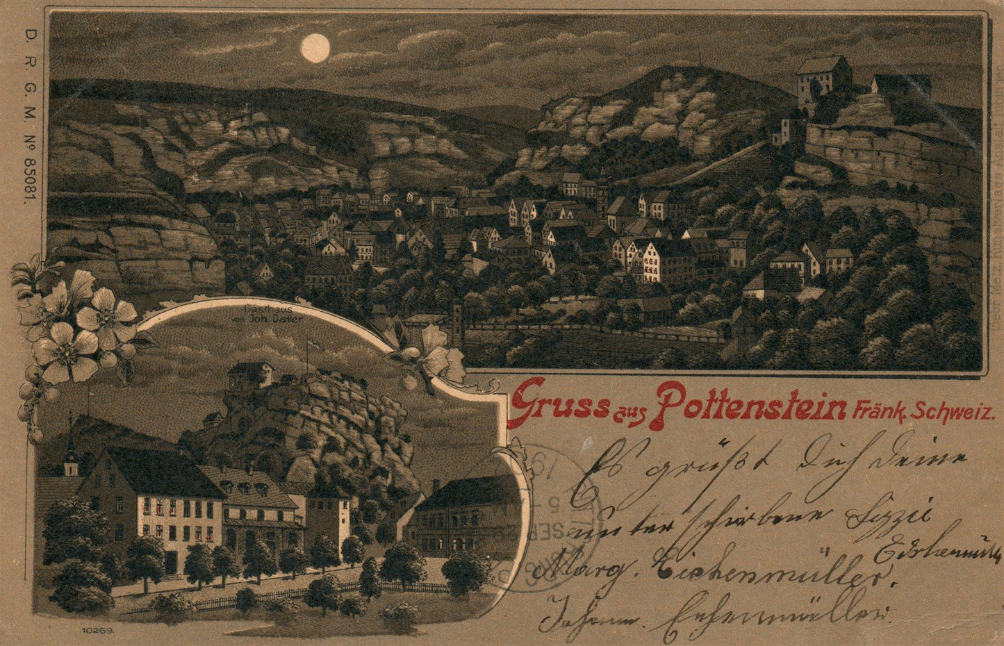 GERMANY POTTENSTEIN ANTIQUE POSTCARD