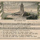 GERMANY KYFFHAUSER DENKMAL BARBAROSSA MONUMENT w/ SONG NOTES ANTIQUE POSTCARD
