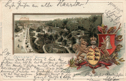 GERMANY CANNSTATT KURSAAL 1900 ANTIQUE POSTCARD