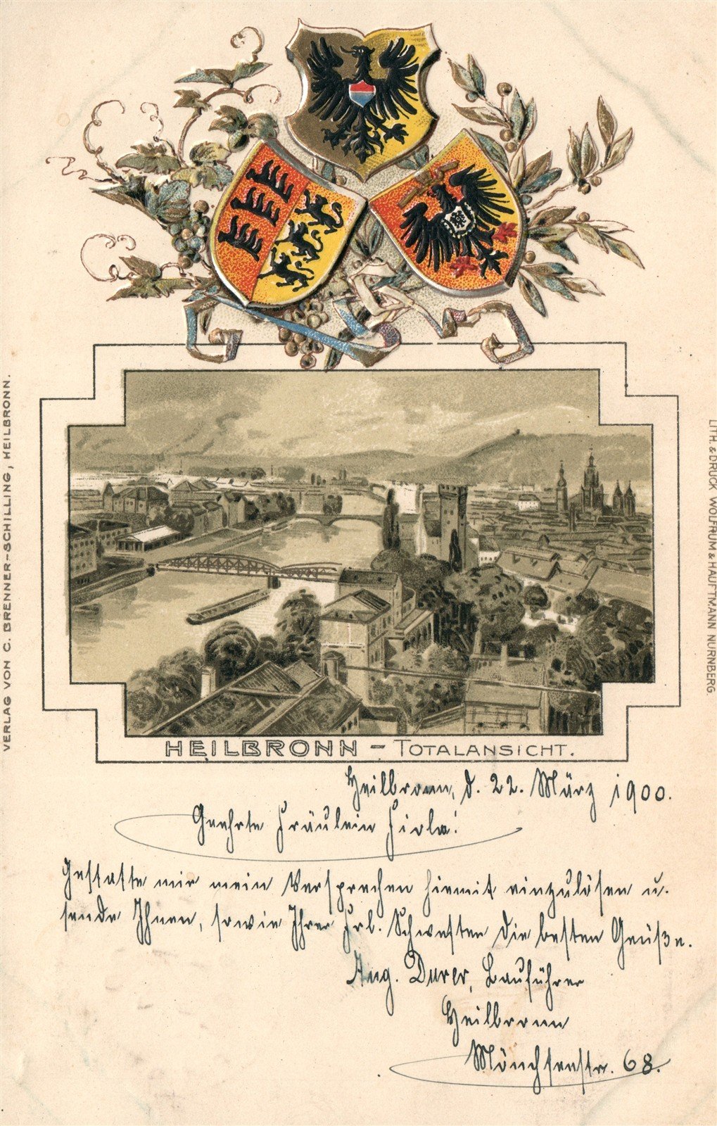 GERMANY HEILBRONN ANTIQUE POSTCARD