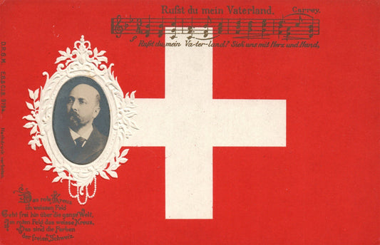 SWISS NATIONAL ANTHEM ANTIQUE POSTCARD Switzerland