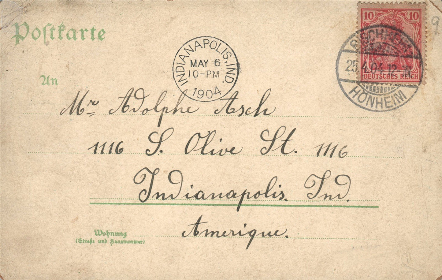 GERMANY BISCHHEIM ANTIQUE POSTCARD