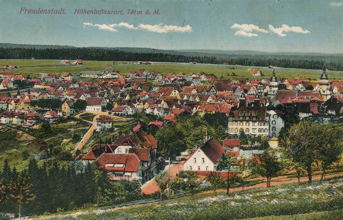 GERMANY FREUDENSTADT HOHENLUFTKURORT ANTIQUE POSTCARD
