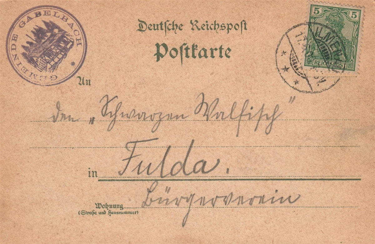 GERMANY GABELBACH ANTIQUE POSTCARD