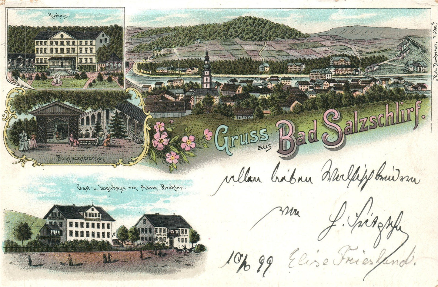 GERMANY BAD SALSZCHLIRF ANTIQUE POSTCARD