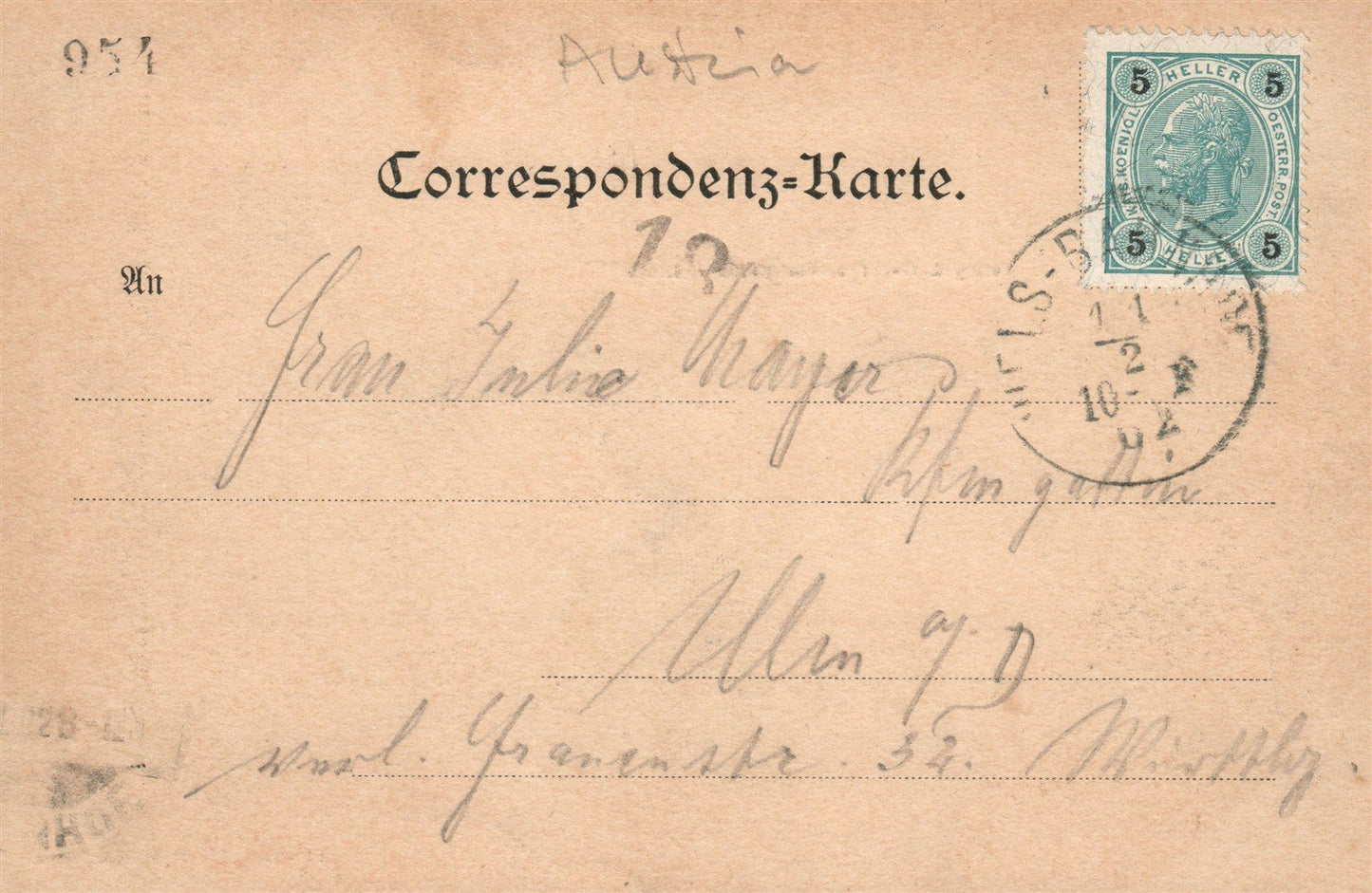 AUSTRIA WELS ANTIQUE POSTCARD