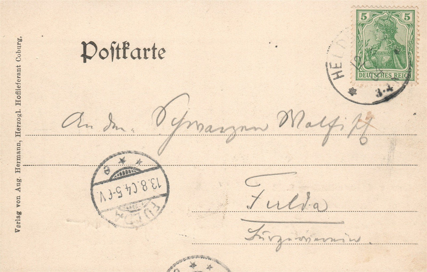 GERMANY HELBURG ANTIQUE POSTCARD