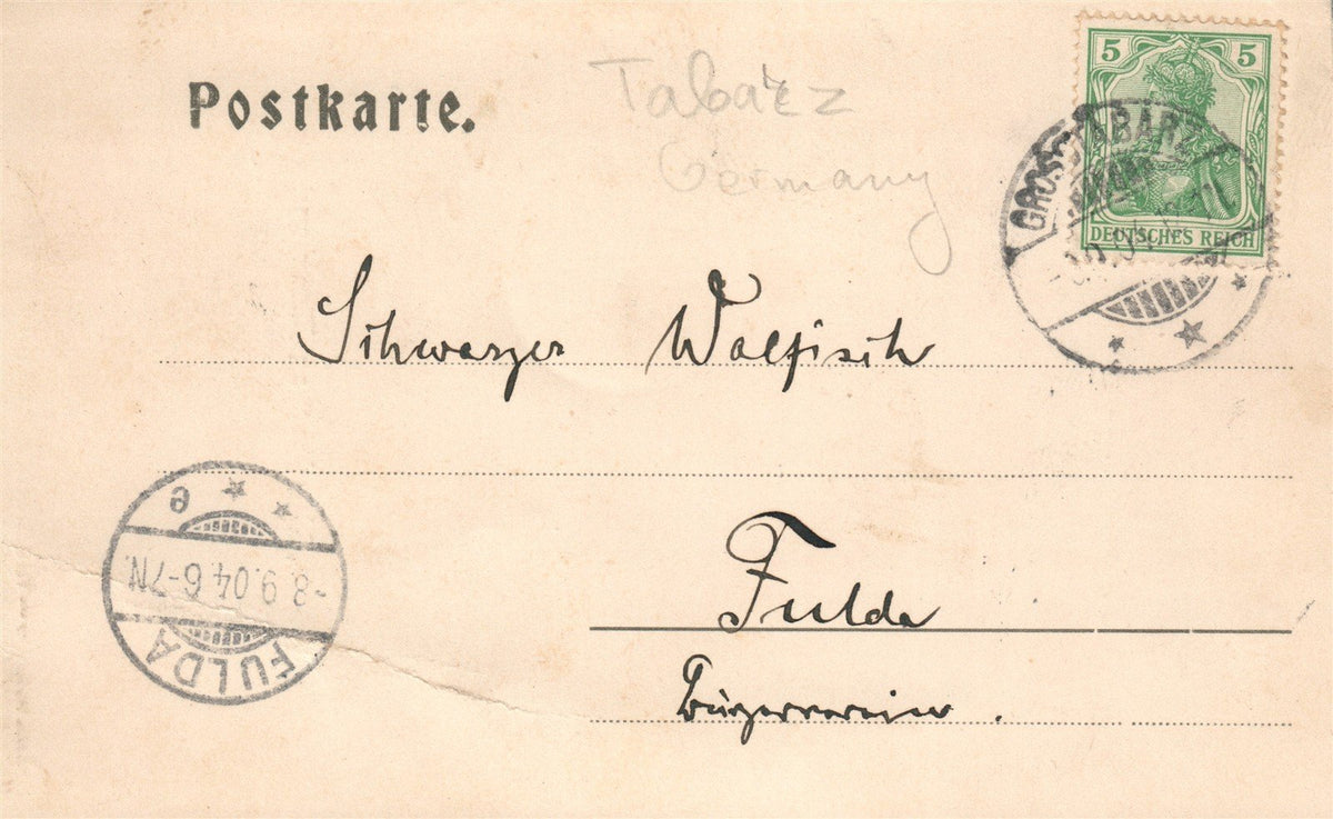 GERMANY BAD GROSS-TABARZ HOTEL SCHIESSHAUS ANTIQUE POSTCARD