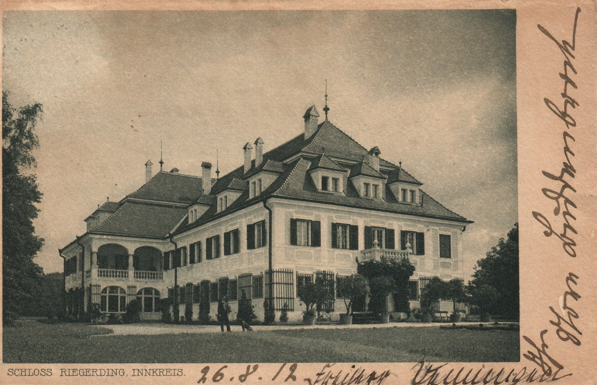 GERMANY SCHLOSS RIEGERDING INNKREIS ANTIQUE POSTCARD