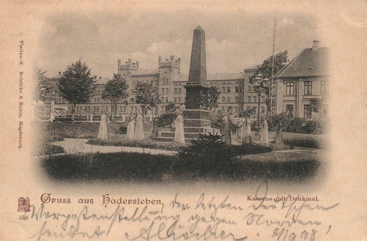 GERMANY GRUSS AUS HADERSLEBEN HADERSLEV DENMARK ANTIQUE POSTCARD