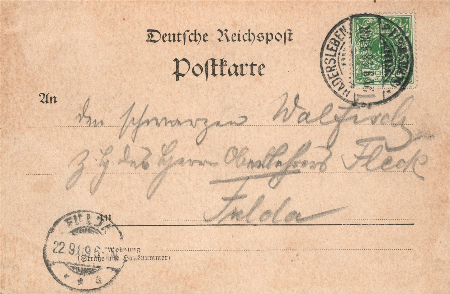 GERMANY GRUSS AUS HADERSLEBEN HADERSLEV DENMARK ANTIQUE POSTCARD