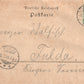 GERMANY GRUSS AUS BORKUM 1898 ANTIQUE POSTCARD
