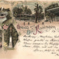 GERMANY GRUSS AUS BAD KISSINGEN 1898 ANTIQUE POSTCARD