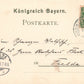 GERMANY GRUSS AUS BAD KISSINGEN 1898 ANTIQUE POSTCARD