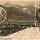 GERMANY GRUSS AUS PARTENKIRCHEN 1897 ANTIQUE POSTCARD