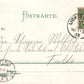 GERMANY GRUSS AUS SCHLOSS BANZ 1898 ANTIQUE POSTCARD