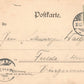 GERMANY GRUSS AUS GODESBERG 1897 ANTIQUE POSTCARD