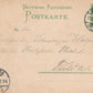 GERMANY GRUSS AUSDEM HOTEL EUROPAISCHER HOF ELBERFELD 1897 ANTIQUE POSTCARD