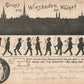 GERMANY GRUSS AUS WIESBADEN BEI NACHT 1897 ANTIQUE POSTCARD