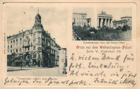 GERMANY BERLIN 1906 ANTIQUE POSTCARD