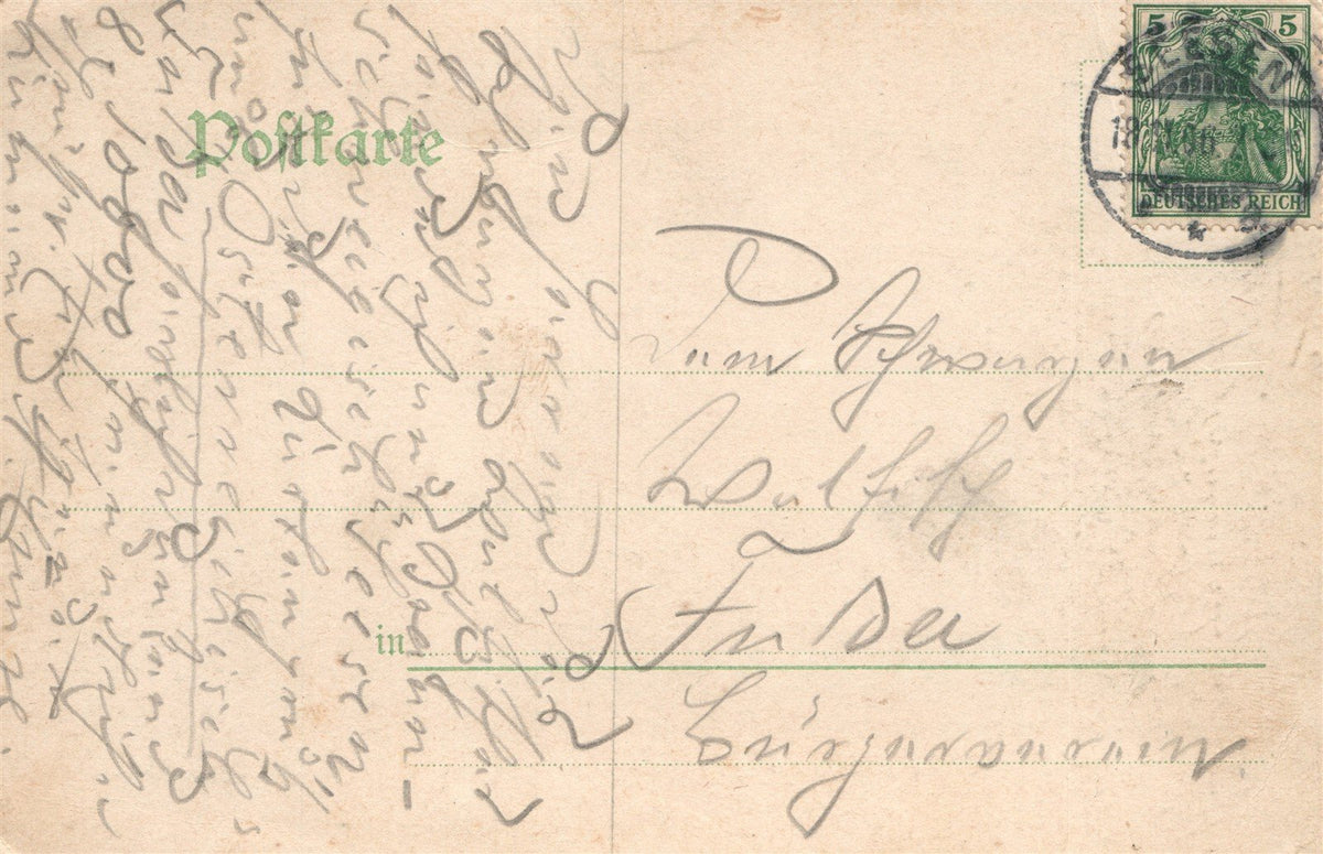 GERMANY SEESEN a.H. HOTEL WILHELMSBAD 1906 ANTIQUE POSTCARD