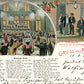 GERMANY GRUSS AUS BORKUM 1906 ANTIQUE POSTCARD