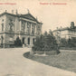 GERMANY GRUSS AUS GOTTINGEN THEATER u. GYMNASIUM ANTIQUE POSTCARD
