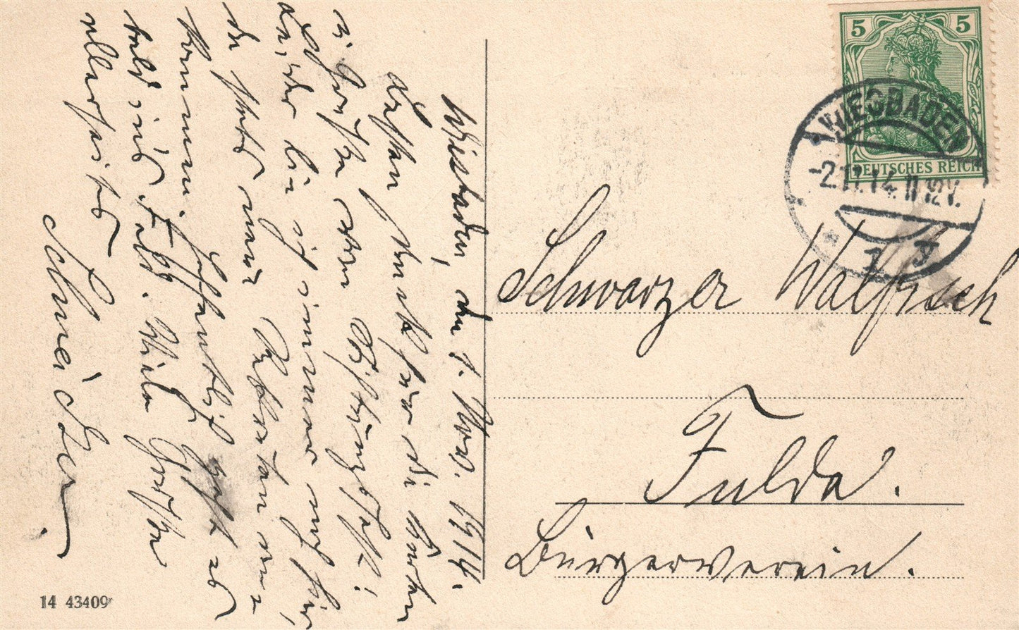 GERMANY WIESBADEN ANTIQUE POSTCARD