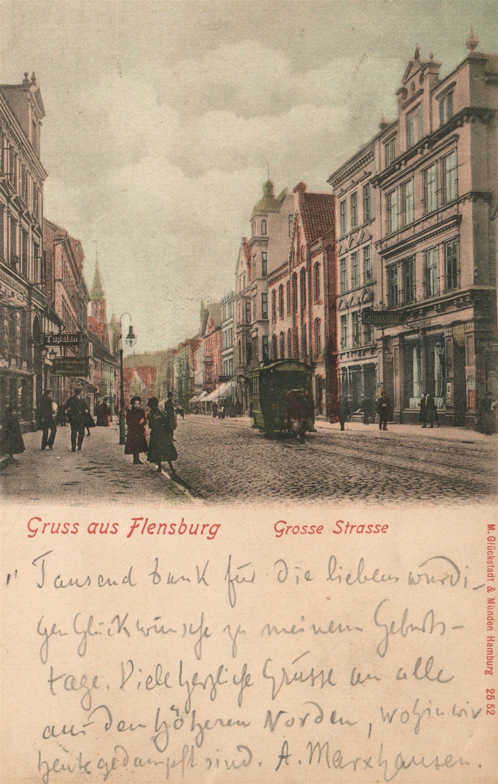 GERMANY FLENSBURG ANTIQUE POSTCARD