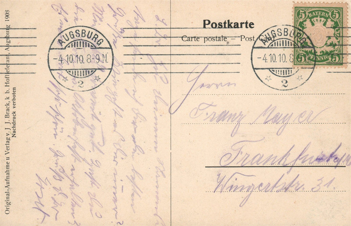 GERMANY AUGSBURG ANTIQUE POSTCARD