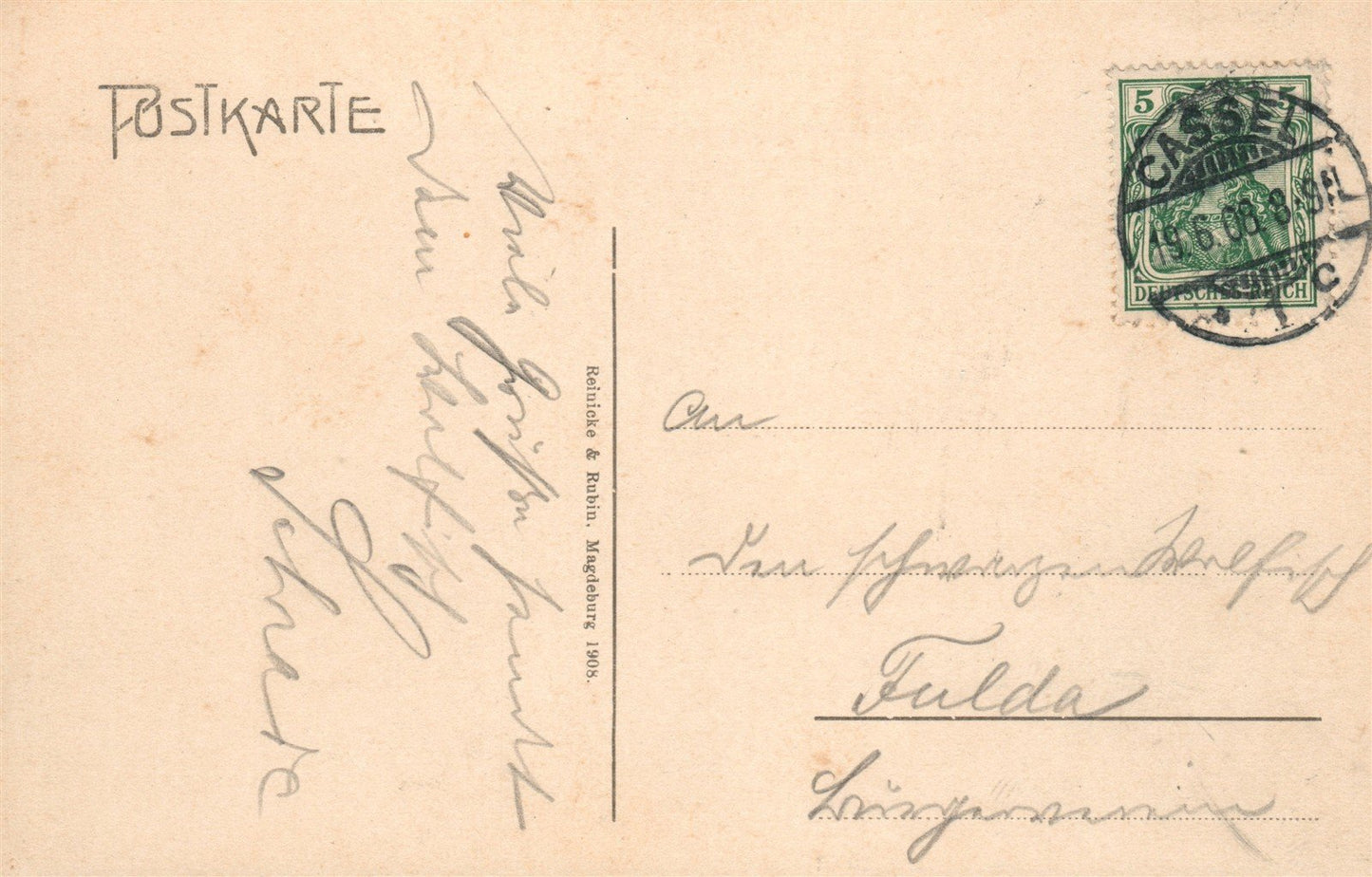 GERMANY CASSEL AUE-TOR ANTIQUE POSTCARD