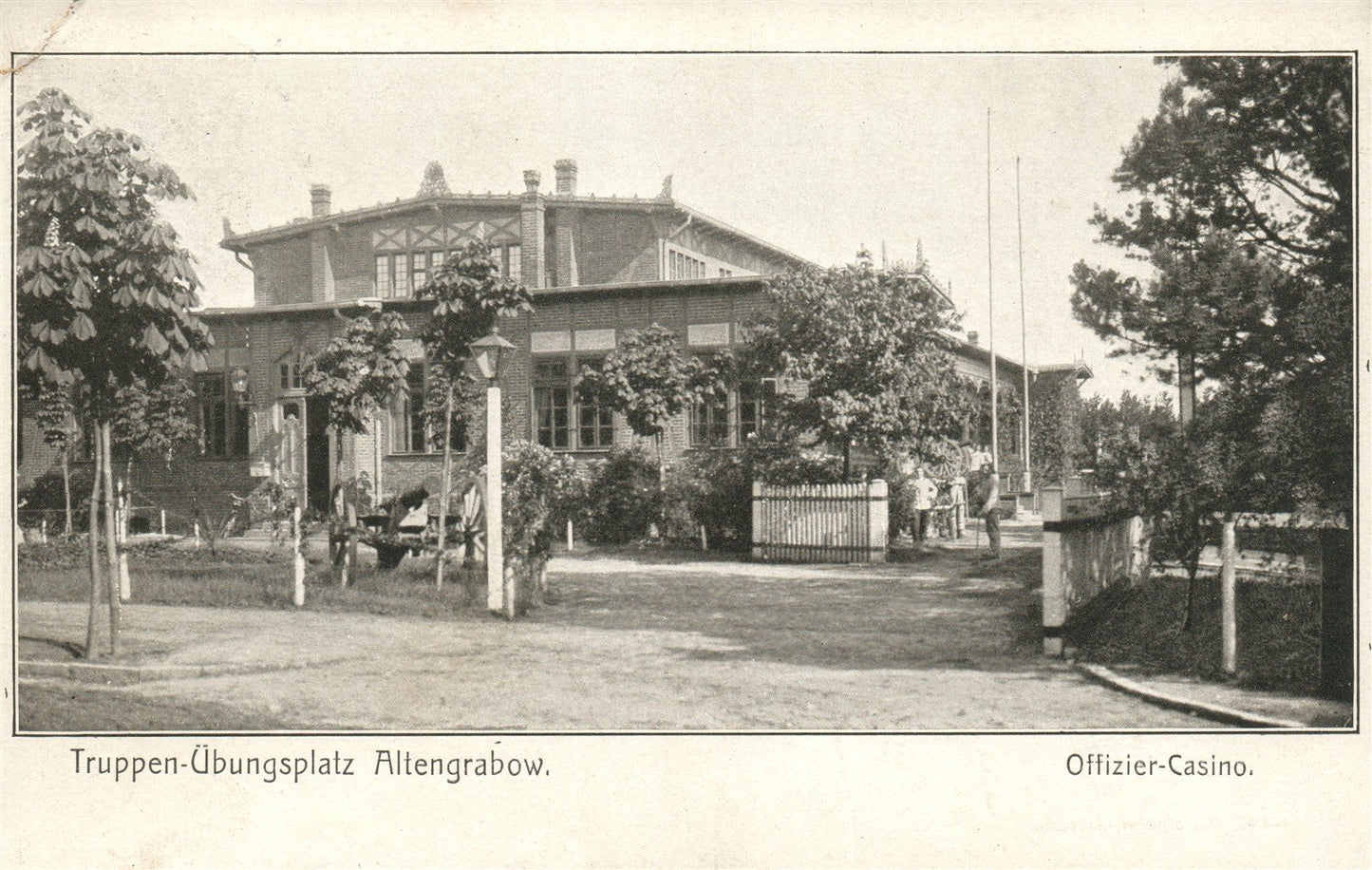 GERMANY TRUPPEN-UBUNGSPLATZ ALTENGRABOW CASINO ANTIQUE POSTCARD
