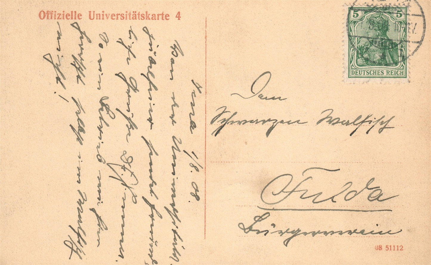 GERMANY JENA UNIVERSITY ANTIQUE POSTCARD