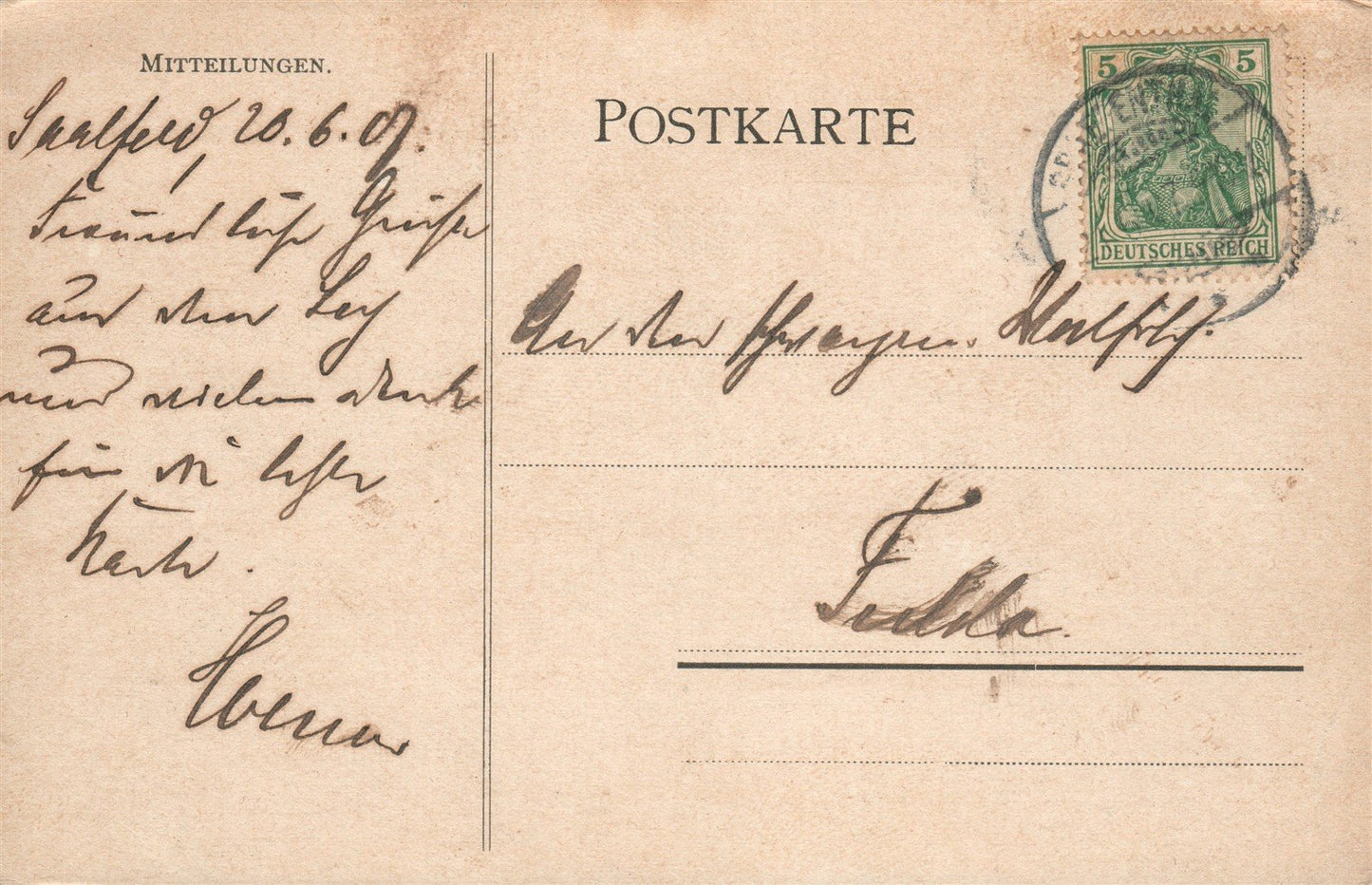 GERMANY SAALFELD RESTAURANT LOCH ANTIQUE POSTCARD