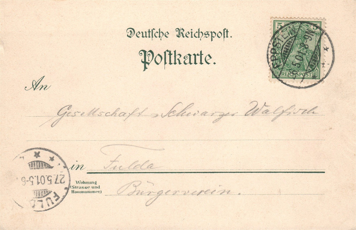 GERMANY GRUSS VOM KAISERTEMPEL ANTIQUE POSTCARD
