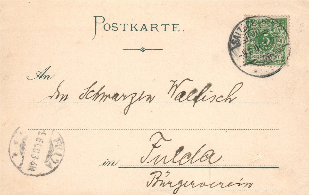 GERMANY BAD SALZSCHLIRF ANTIQUE POSTCARD